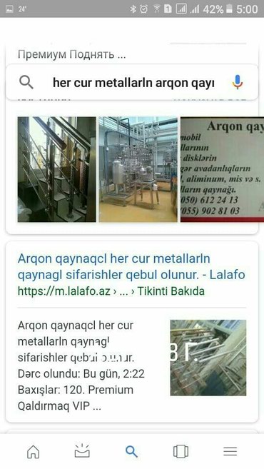 Avtoservis, nəqliyyatın təmiri: Arqon az aftomobil detallarlnln ve bashqa avadanllqlarln arqonla — 8