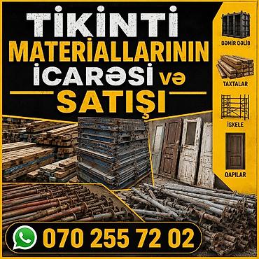 demir cellek: Tikinti materiallarının icarəsi və satışı Təklif olunan məhsullar və — 1
