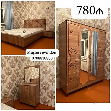 mebeller ve qiymetleri 2019: Yataq otağı mebelləri dəsti Tərkibi: - İki nəfərlik çarpayı (taxta — 1