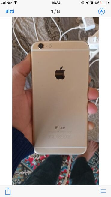 6 plus: IPhone 6 Plus, < 16 GB, Rose Gold, Barmaq izi