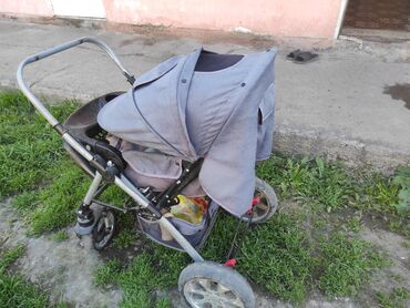 коляска детская для двойни: Коляска, цвет - Фиолетовый, Б/у