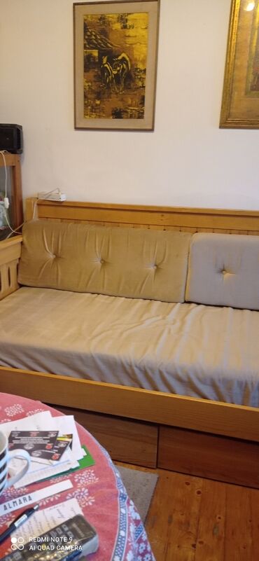 Sofe i kaučevi: Rucni rad kauc-sofa od belog jasena,vrlo malo koriscen,sa dve — 4