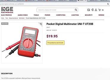 Multimetri: UNI-T UT20B digitalni multimetar Kompaktan ručni instrument za — 9