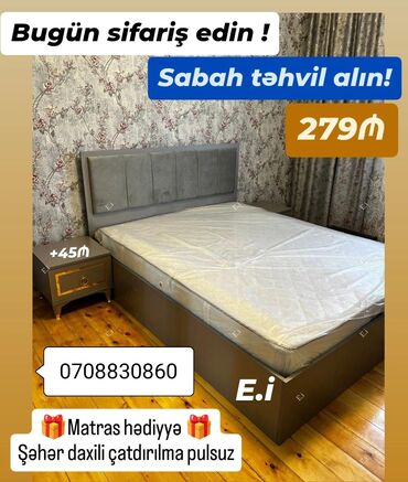 Çarpayılar: Yeni, İkinəfərlik çarpayı, Matras ilə