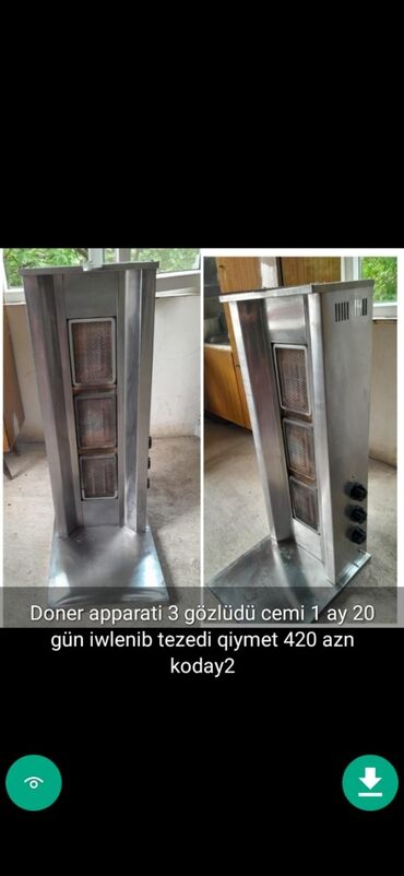 Dönər aparatları: Qazla işləyən, 2 gözlü -da lalafo.az — 5 Dönər aparatları: Qazla işləyən, 2 gözlü — 5