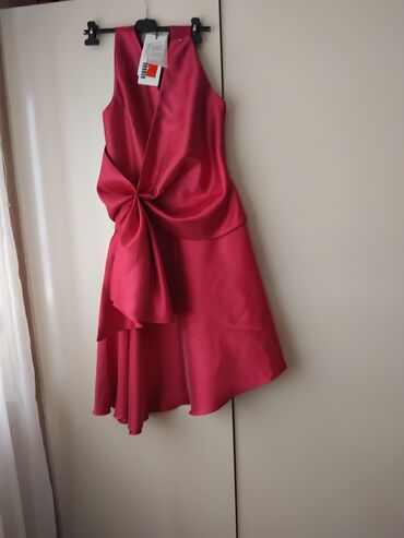 crvena haljina za devojke visine: XL (EU 42), bоја - Roze, Večernji, maturski, Kratkih rukava