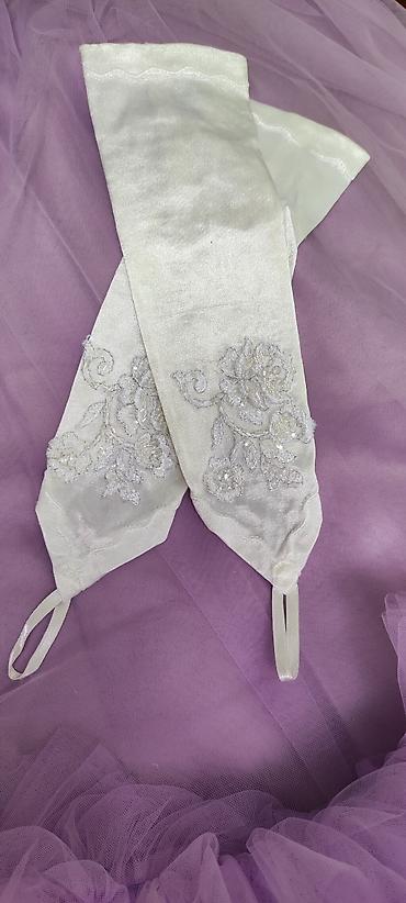 Свадебные аксессуары: Свадебный аксессуар, Свадебные перчатки, Б/у, цвет - Белый — 13
