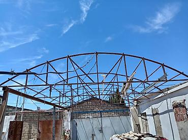 dəmir ferma: Metall konstruksiya – tağvari dam karkası - Material: qalın divarlı — 1