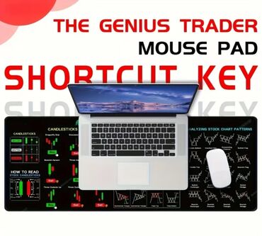 Mauslar: “The Genius Trader” treydinq mouse padi - Geniş səth: qara fonda — 8