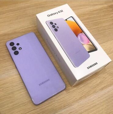 телефони б у сенсорный: Samsung Galaxy A32, Б/у, 128 ГБ, цвет - Фиолетовый, 2 SIM