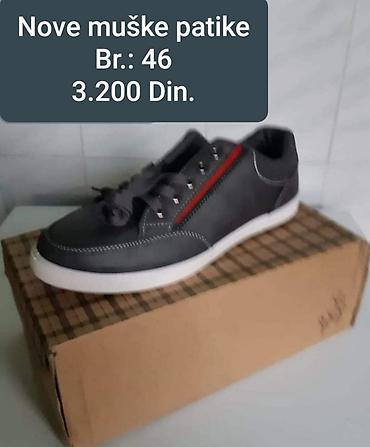 patike br 39: Nove muške patike – tamno siva boja, broj 46. Model sa crvenim — 4