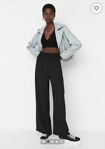 oversize şalvar: Şalvar, Trendyolmilla, S, rəng - Qara — 1