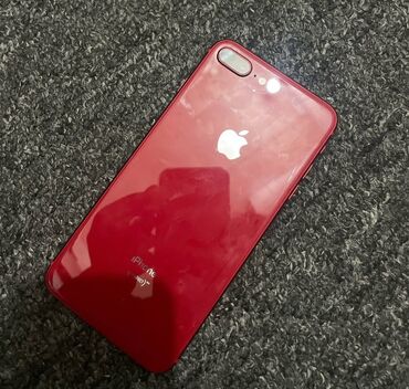 новый айфон xr: IPhone 8 Plus, Б/у, 64 ГБ, Красный, Защитное стекло, Чехол, 74 %