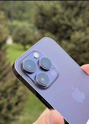 lightning переходник наушники: IPhone 14 Pro, Колдонулган, 128 ГБ, Deep Purple, 83 %