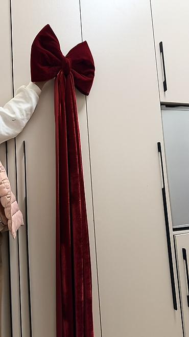новогод: Большой декоративный бант из бархатной ткани - Цвет: насыщенный — 1