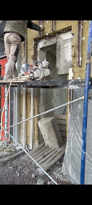 Beton işləri: Beton kəsmə xidməti - Armatur-betonda, monolit divar və kolonlarda — 4
