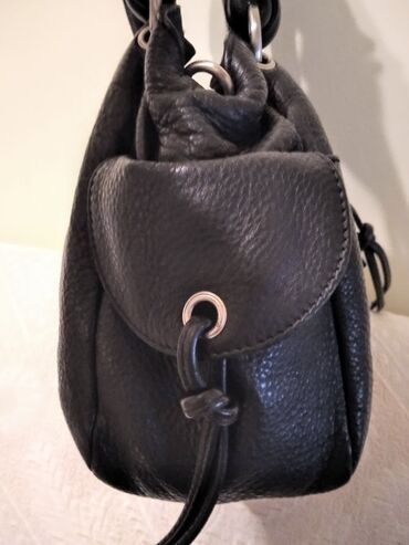 Torbe: Vera Pelle - crna torba od boks kože Italijanska crna torba, izrađena — 2