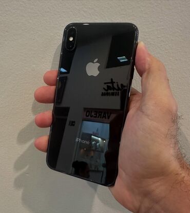 Apple iPhone: IPhone Xs Max, 64 GB, Black Titanium, Zəmanət, Barmaq izi, Simsiz şarj