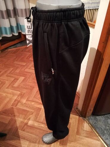 Trenerke: Donji deo trenerke, 4XL (EU 60), 5XL (EU 62), bоја - Crna, Pamuk — 10