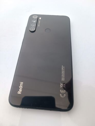 telefon knopkali: Xiaomi Redmi Note 8, 64 GB, rəng - Qara, 
 Barmaq izi, İki sim kartlı, Face ID