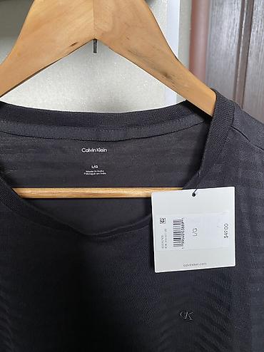 nike teech: Мужская футболка, L, Calvin Klein, Новый, цвет - Черный, Самовывоз — 2