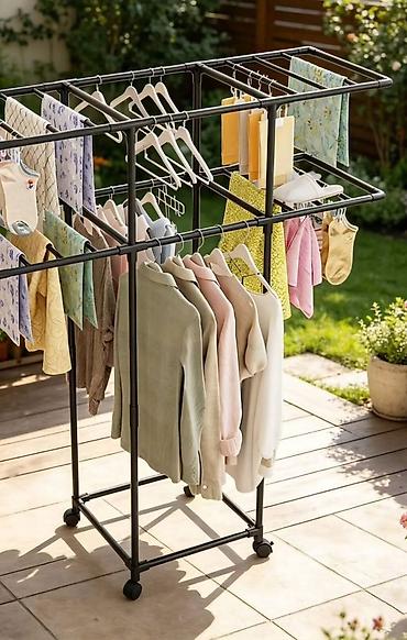 hoklica na rasklapanje: Višenamenski stoj za sušenje veša – Winged Clothes Airer - Višenivoi — 4