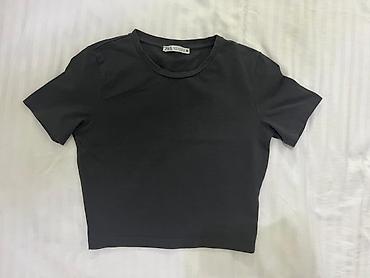 ZARA qadın t-shirt - Model: qısa kəsimli (crop), qısa qollu - Rəng