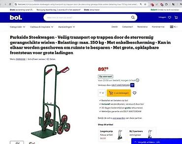 Merdevine: Kolica za stepenice sa trostrukim točkovima – Parkside - Konstrukcija — 6