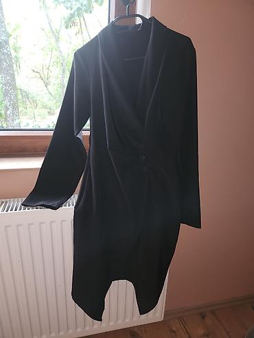 haljine za mlade devojke: Elegantna crna ženska haljina-sako - Model: haljina inspirsana — 1