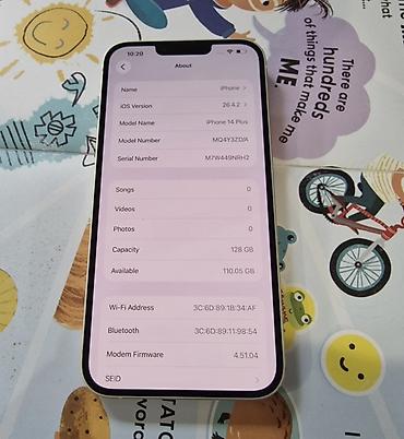 iphone x plus: IPhone 14 Plus, Б/у, 128 ГБ, Белый, Зарядное устройство, Защитное стекло, Чехол — 8