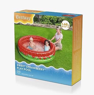 pull beer: Детский надувной бассейн Bestway #51145 Сладкая клубника (160x38 см) — 2