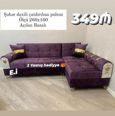 Divan və masa dəstləri: Künc divan, Yeni