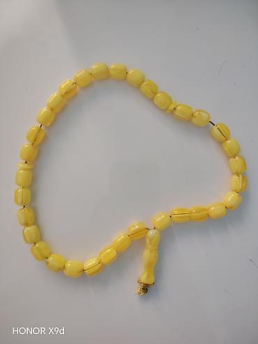 fosfor tesbih: ​Antik Kərbəla təsbehi (Sarı damarlı material, 33 daşlı). Kərbəla — 7