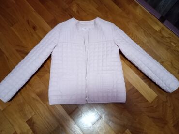 Jackets and Coats: Coton sako jakna,u odličnom stanju,Eko koža,bebi roze boja, veličina