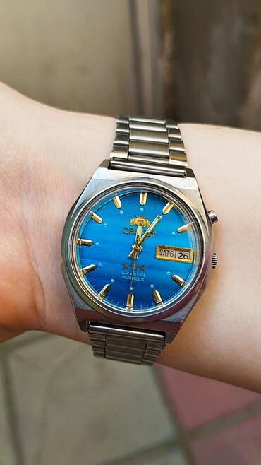 saat omega: Б/у, Наручные часы, Orient, цвет - Синий