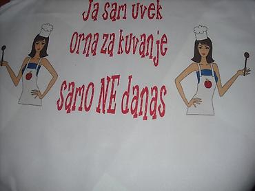 Kuhinjski tekstil: Kecelje stampa po zelji. Materijal pogodan za štampu,lagan i prijatan — 7