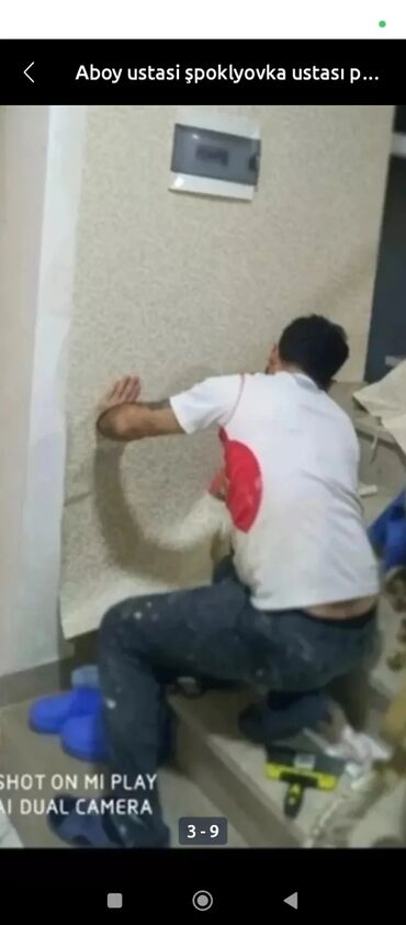 Malyar işləri: Aboy malyar ustası şpoklyovka paduqa emusiya laminat işleri görürük