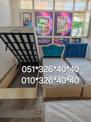 Çarpayılar: Yeni, Təknəfərlik çarpayı, Bazalı, Matras ilə, Azərbaycan — 2