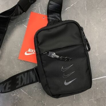 Барсетки: Барсетка, Nike, Застежка на молнии, Моющийся материал, Оригинал, Новый