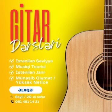 rəqs dərsləri: Gitar Dərsləri Bayıl 20-ci sahə
Dünya Marketin Yaxınlığı