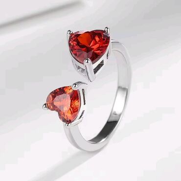 prsten srebrni: Women's ring, Material: Cubic zirconia