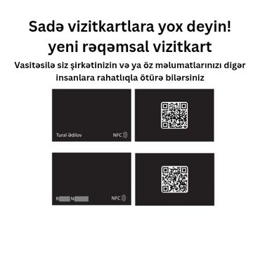 vizitkalar: Rəqəmsal Vizitkart!. Kağız vizitkartlara son ver! Bu vizitkart