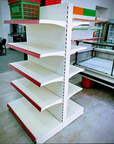 raf par ütüsü: Mağaza/market üçün metal ticarət rəfləri - Tip: Gondola orta rəflər — 3