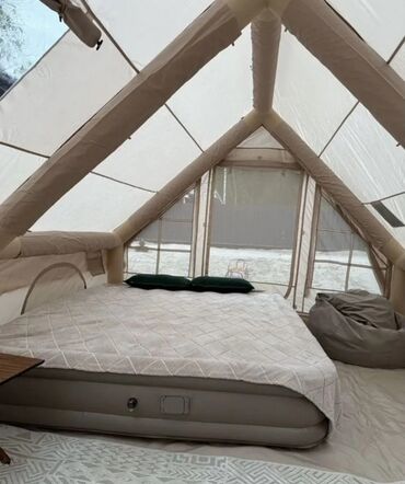 Палатки: Просторная туристическая палатка CW-4060-12 песочного цвета рассчитана — 13