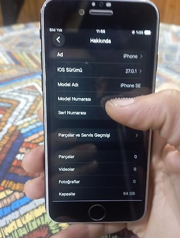 rx 570 8gb: IPhone SE, 64 GB, Qara, Barmaq izi — 5