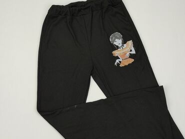 czarne skorzane spodnie: Spodnie dresowe, 10 lat, 134/140, stan - Dobry