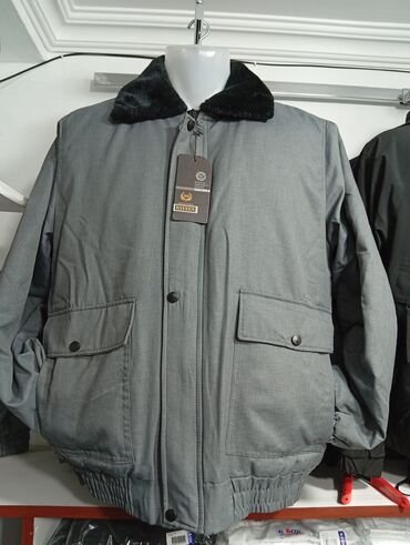 женские пуховики с меховой отделкой: Kişi qış gödəkçəsi – RAYYEN - Rəng: boz - Material: sıx toxumalı