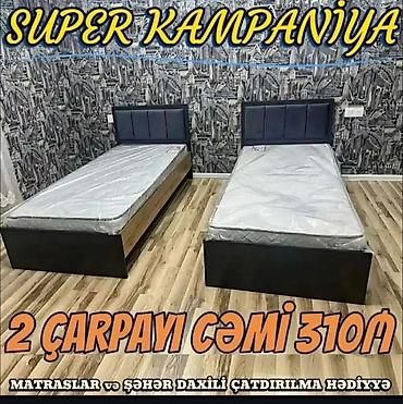 ucuz tek kravatlar: SUPER KAMPANIYA: 2 tək nəfərlik çarpayı dəsti - Paket: 2 ədəd çarpayı — 1