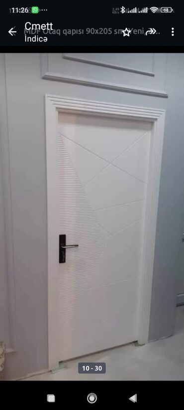 Otaq qapıları: Yeni Otaq qapısı 90x205 sm Zamok və çərçivə ilə, Pulsuz quraşdırma, Pulsuz çatdırılma — 28