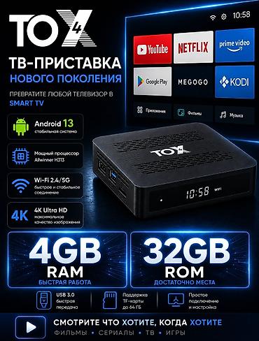 jack e4: ТВ-приставка TOX4 на Android 13 В ТВ приставке уже предустановлены — 1